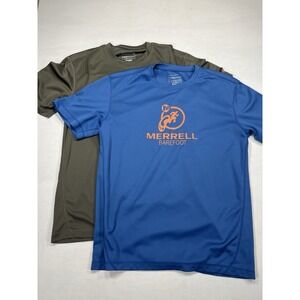 Lot of 2 Merrell Opti-Wick Men's T-Shirts‎ Size M Blue & Olive Green Athletic